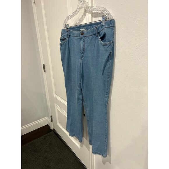 Denim & Co. Stretch Denim Jeans Blue Plus Size 20WP Mid Rise Medium Wash - Picture 3 of 9
